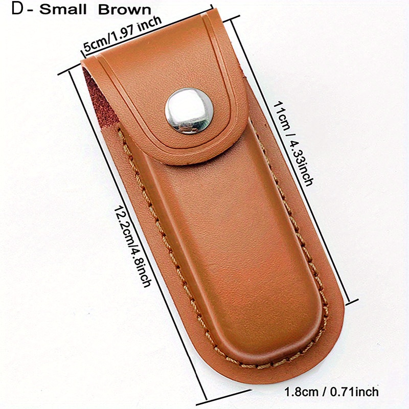 Leather Pocket Knife Sheath For Belt Edc Belt Folding Knife - Temu