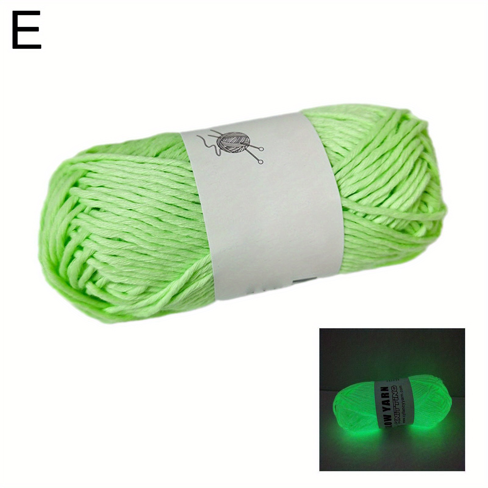 Glow In The Dark Yarn For Crochet Yarn Fluorescent Luminous - Temu