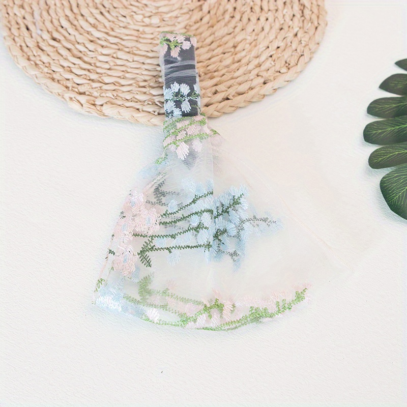 Lace Flower Patterned Headband Bohemian Style Lace Elastic Hair Band
