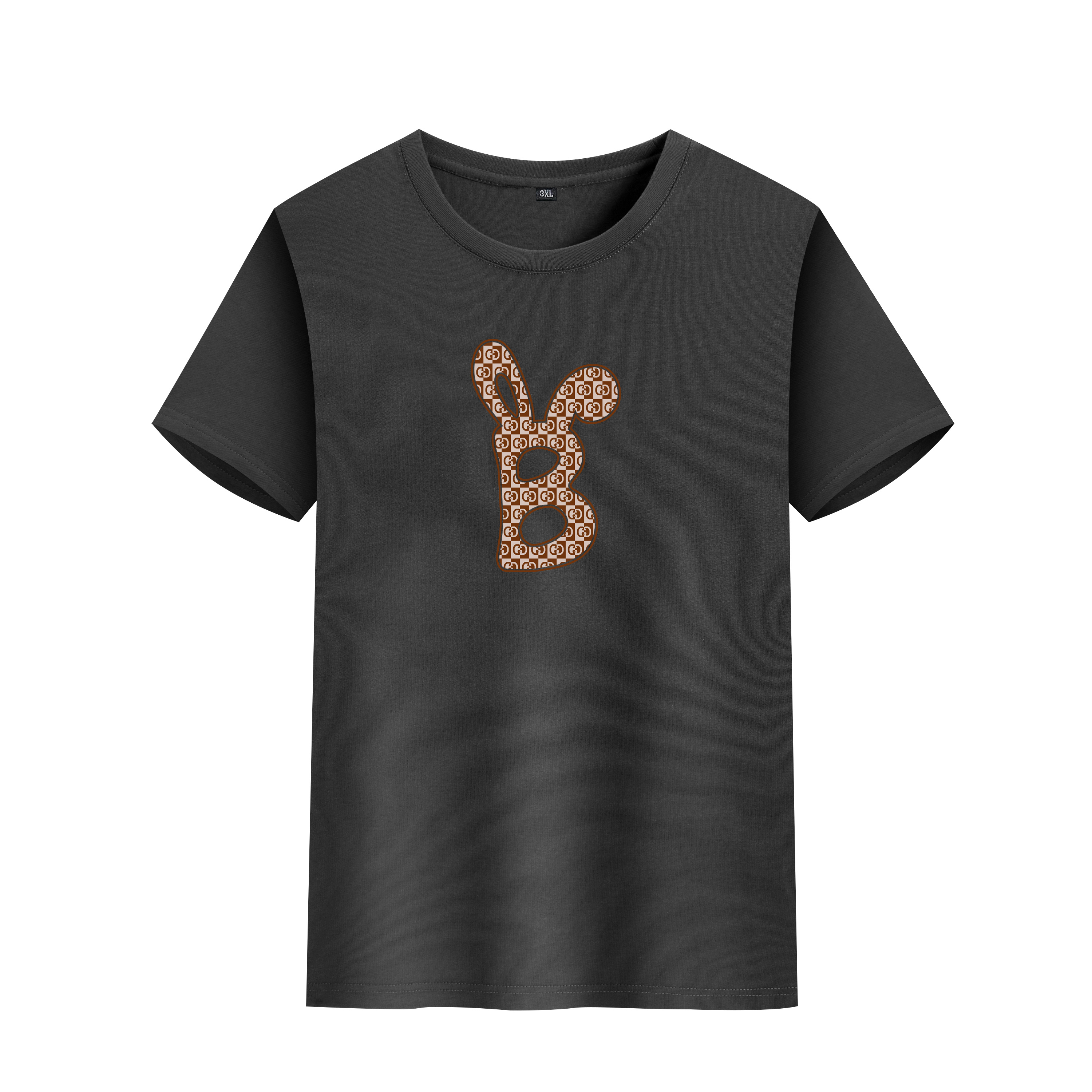 Plus Size Men's Casual Trendy Funny Rabbit B Graphic Print