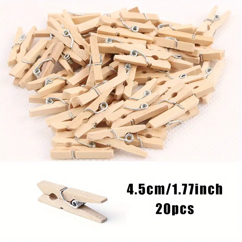 Mini Wooden Clothespins And Craft Photo Clips For Home - Temu