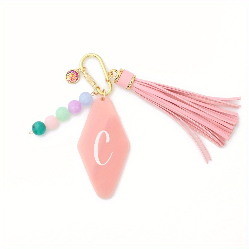 Pink and Gold Keychain