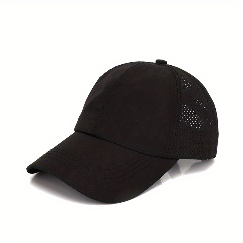 Plain black best sale mesh hat