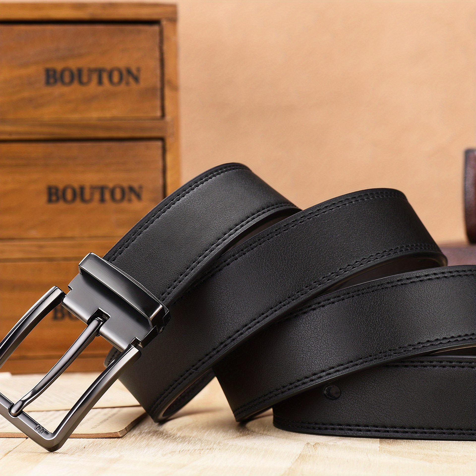 Lucky Brand Men's Highland Leather Belt - Chocolate Brown, 1.5" Wide, Size 32