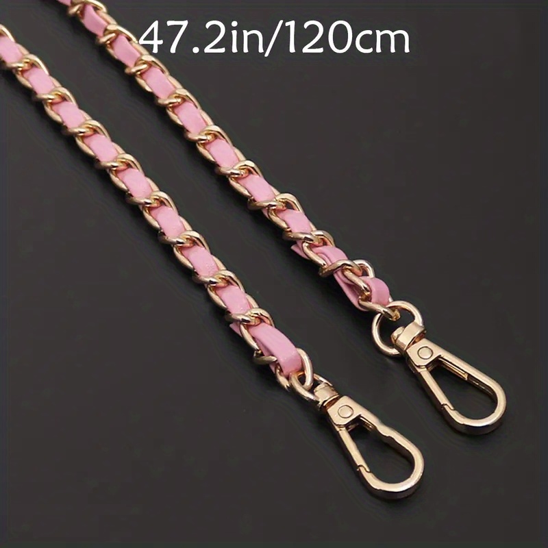 Diy Shoulder Bag Chain Handbag Chain Alloy Chain With Pu - Temu