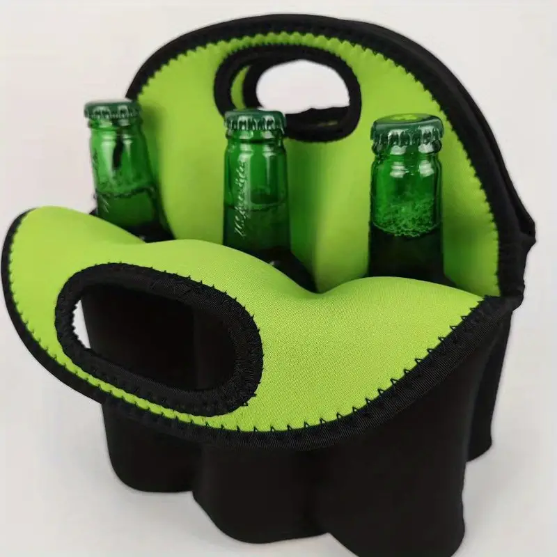 Insulated Neoprene Bottle Cooler Bag - Secure Carry Handle For Traveling  With Water/beer Bottles - Temu