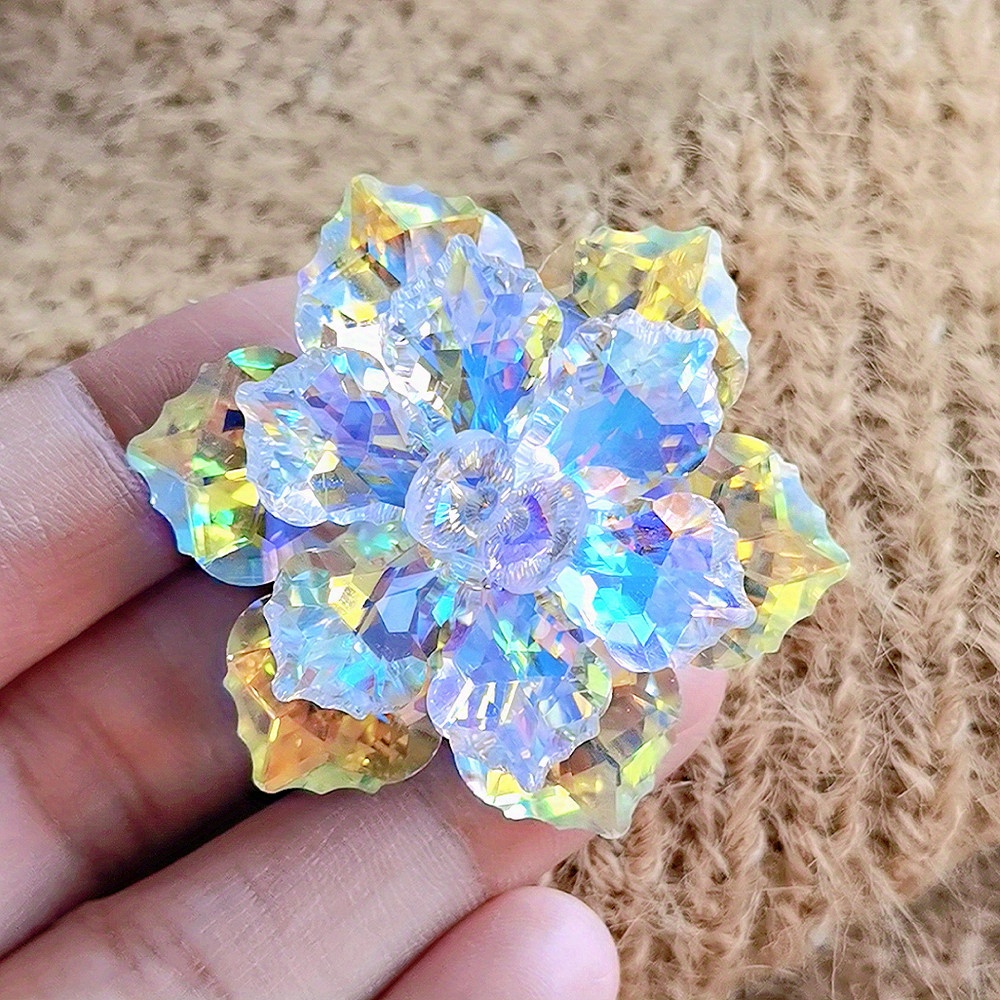Image of 1 Handcrafted Glass Flower Brooch