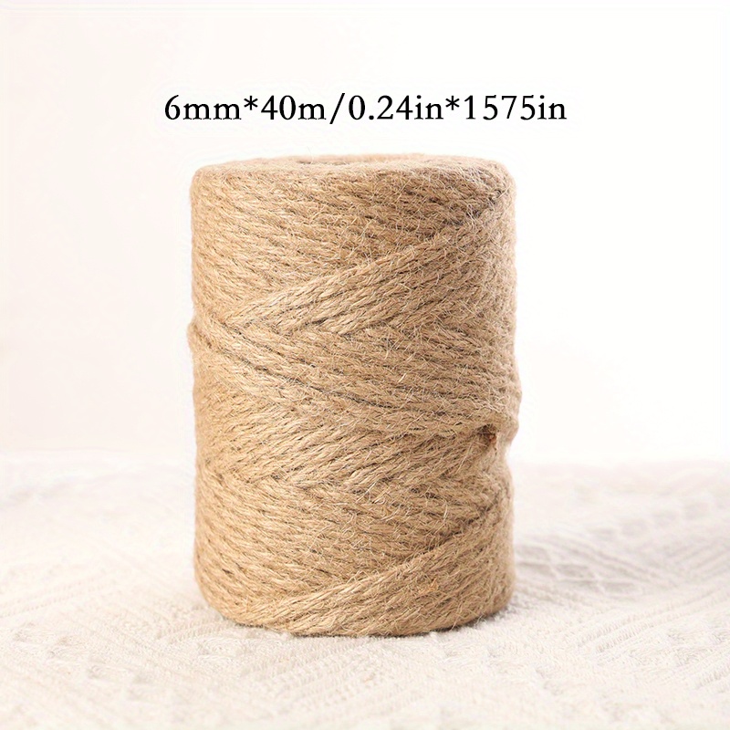 Jute Twine 1.5 mm Natural Brown Twine String Rope for Artworks and Crafts,  Christmas Holiday Gift Wrapping, Packing, Wedding Decoration (1.5MM 328FT