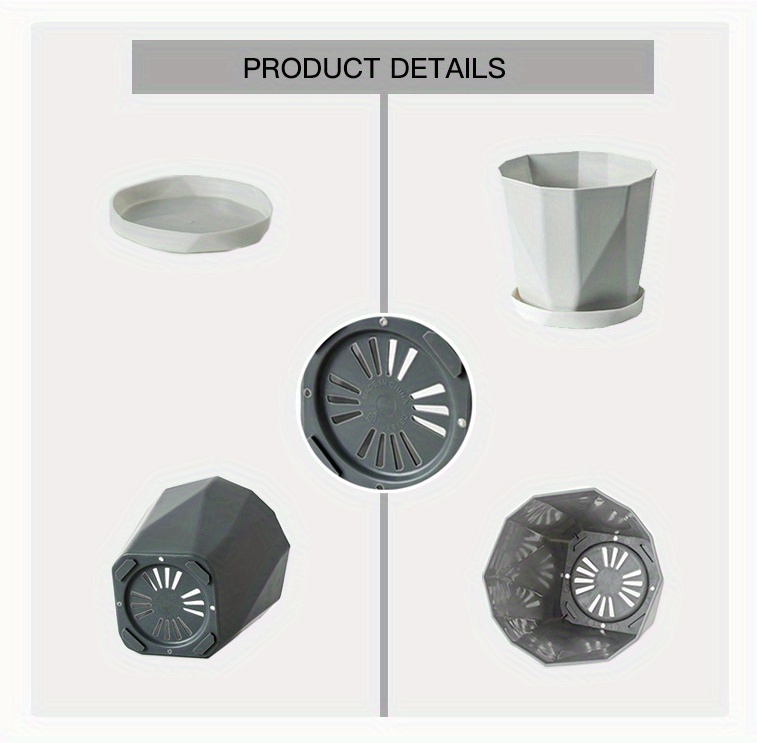 Ceramic Planter Plastic Planter Geometric Succulent Plant Temu