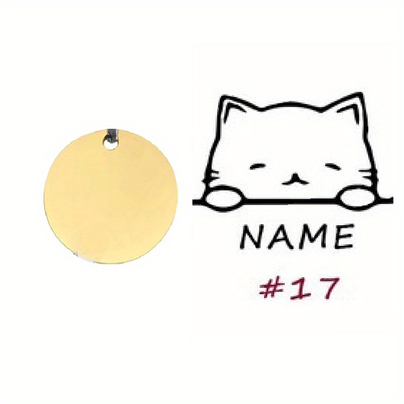 Personalized Metal Cat Tags Original Icon ID Tags for Cats Kitten  Customized Enamel Nameplate Pet Products