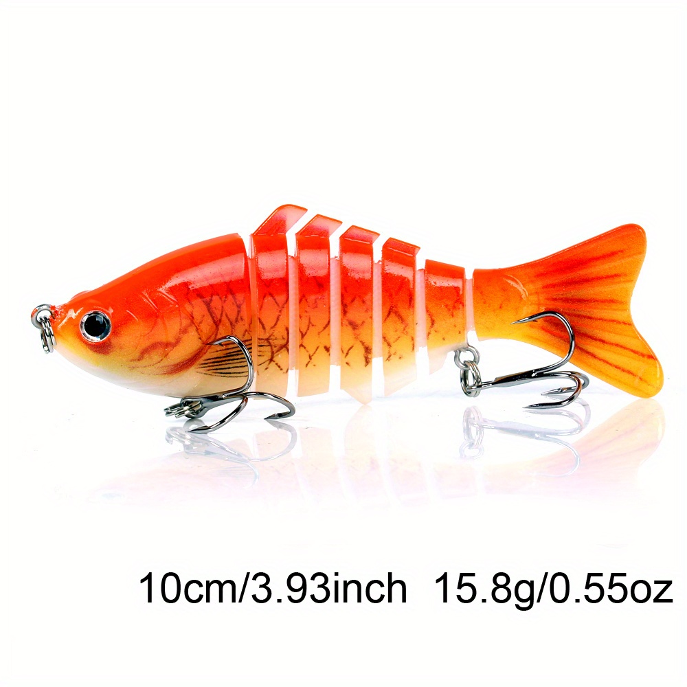 Multi section Fishing Lure Treble Hook Lifelike Bionic Hard - Temu