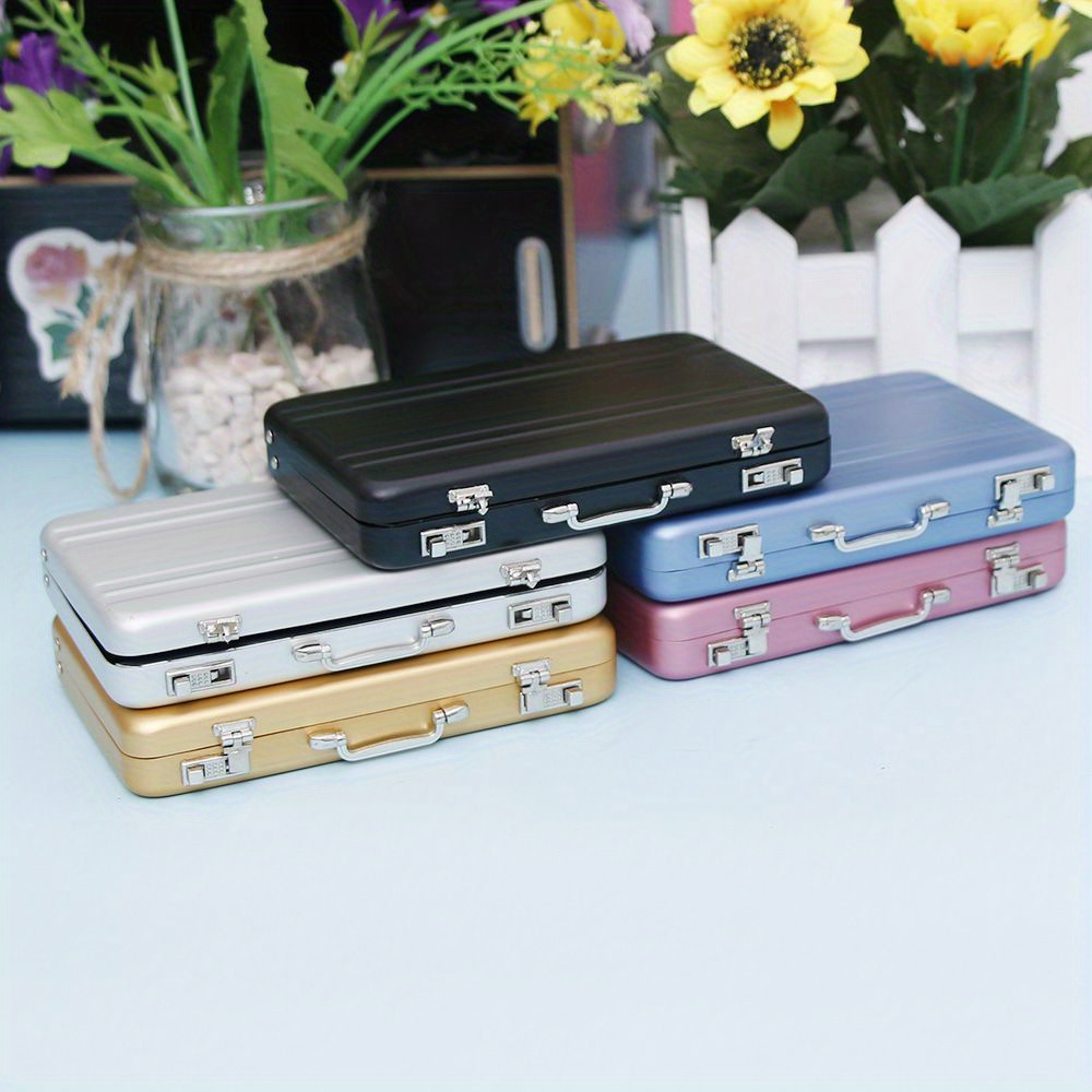 Metal Business Card Holder Mini Suitcase Bank Card Holder Temu