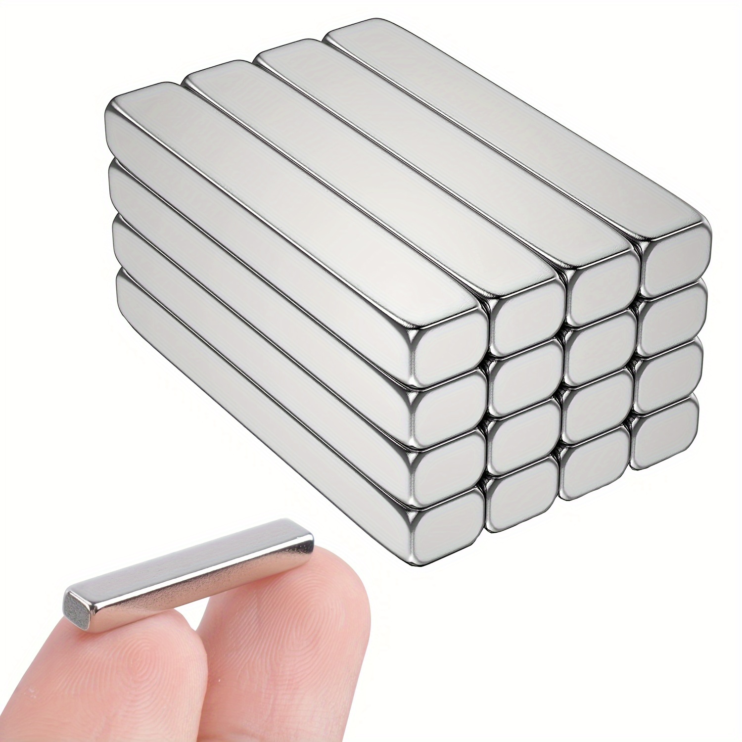Strong Neodymium Bar Magnets With Adhesive Backing Powerful - Temu