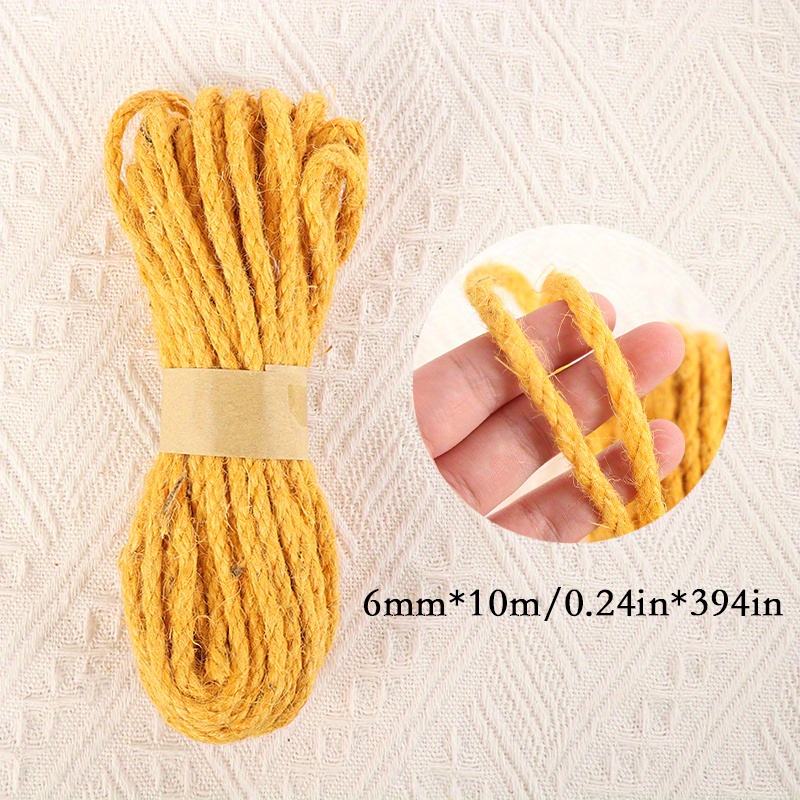 10Meters Crafts Cord 6mm Colorful Twine DIY Accessories Twisted Round Flax  Cord Rope Clothing Draw String Twisted Rope