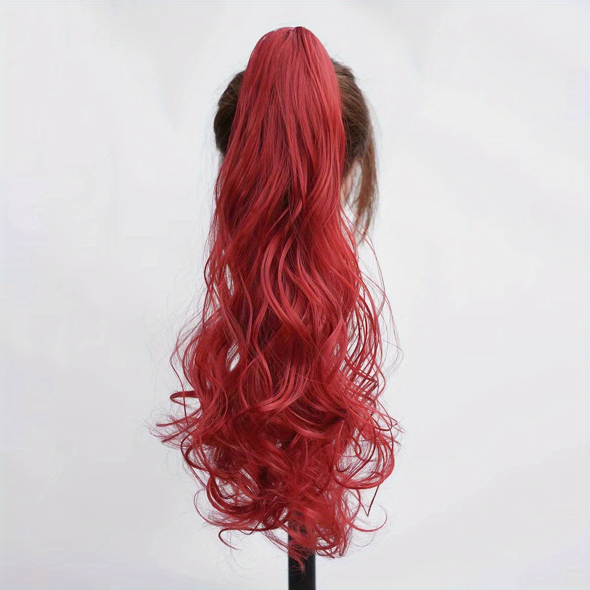 Clip on Ponytail Long Curly Hair Women Gradient Natural