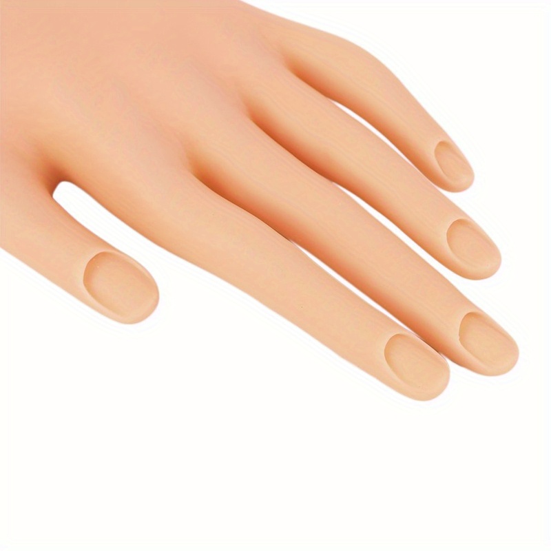 Fushen Acrylic Nail Practice Hand Silicon Nail Hand Practice Mannequin Hand  Fake Hand Nails Practice Nail Tech Training Hand Manicure Hand Practice for  Acrylic(Nude)