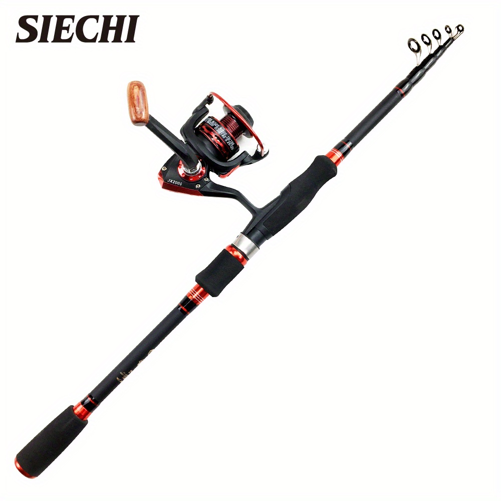 1pc Portable Telescopic Fishing Rod Carbon Fiber Ultralight Fishing Pole  With Metal Reel Seat For Saltwater Freshwater  1.5m/1.9m/2.3m(4.92ft/6.23ft/7.55ft)
