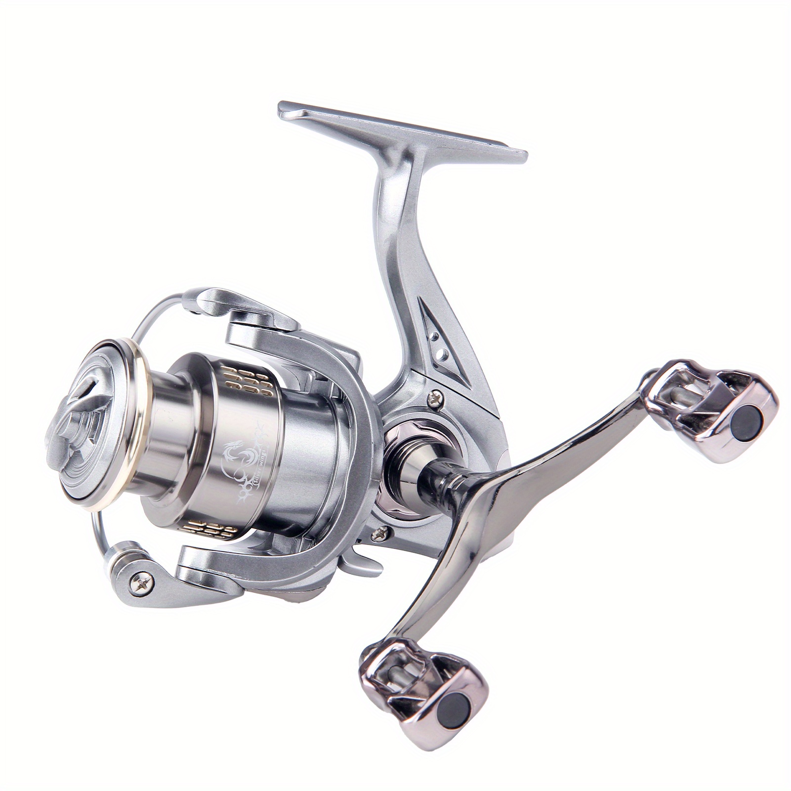 TEMU Haut Ton Sliver Winds Spinning Fishing Reel, 13 Bb, 5.2:1gear Ratio, 4-14lb Max Drag, Ultra Light, Include Blance Bar