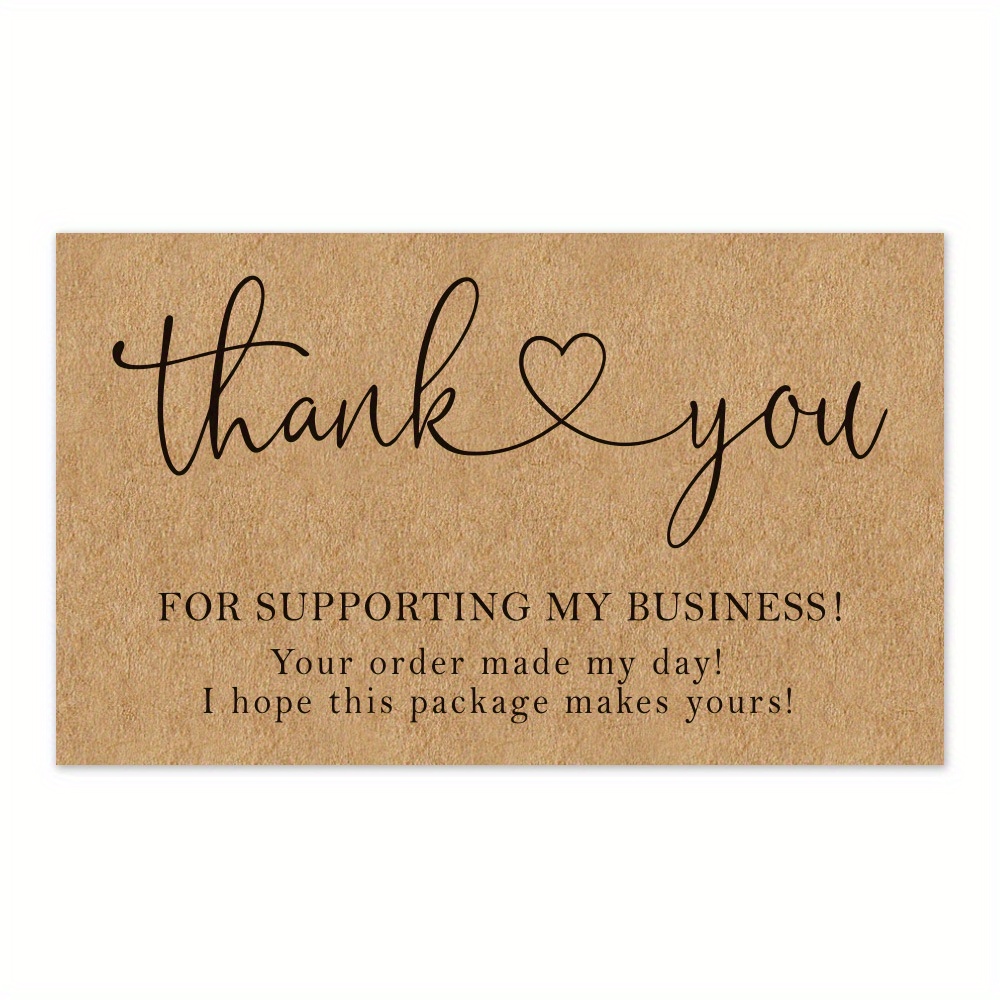 Thank Supporting Small Business Cards