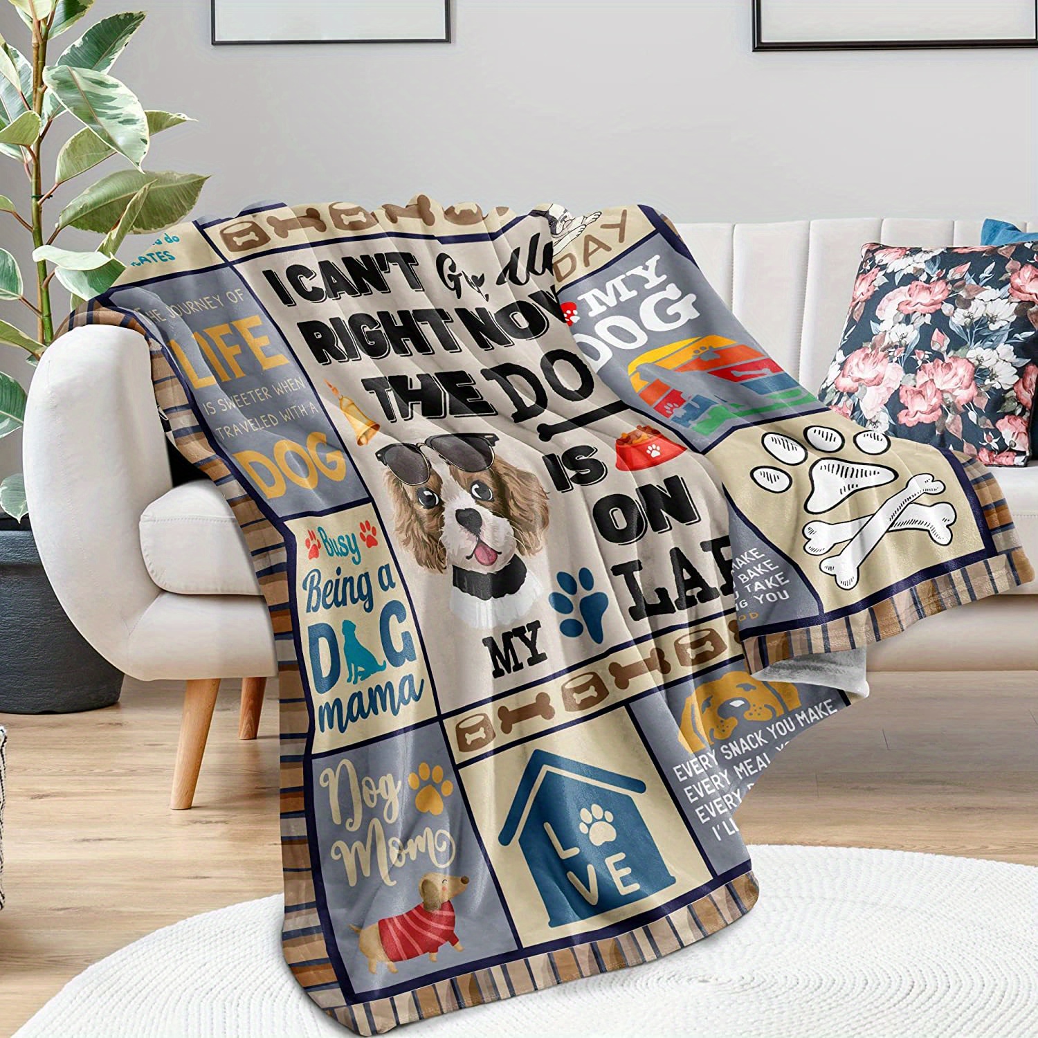 Dog Mom Gifts For Women, Dog Mom Gifts Throw Blanket 50x60, Dog Lovers  Gifts For Women, Gifts For Dog Lovers Women, Gifts For Dog Moms, Dog Mom