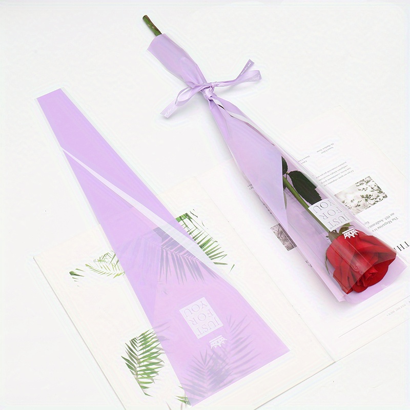 50pcs/bag Single Floral packaging bag,Single Rose Sleeve