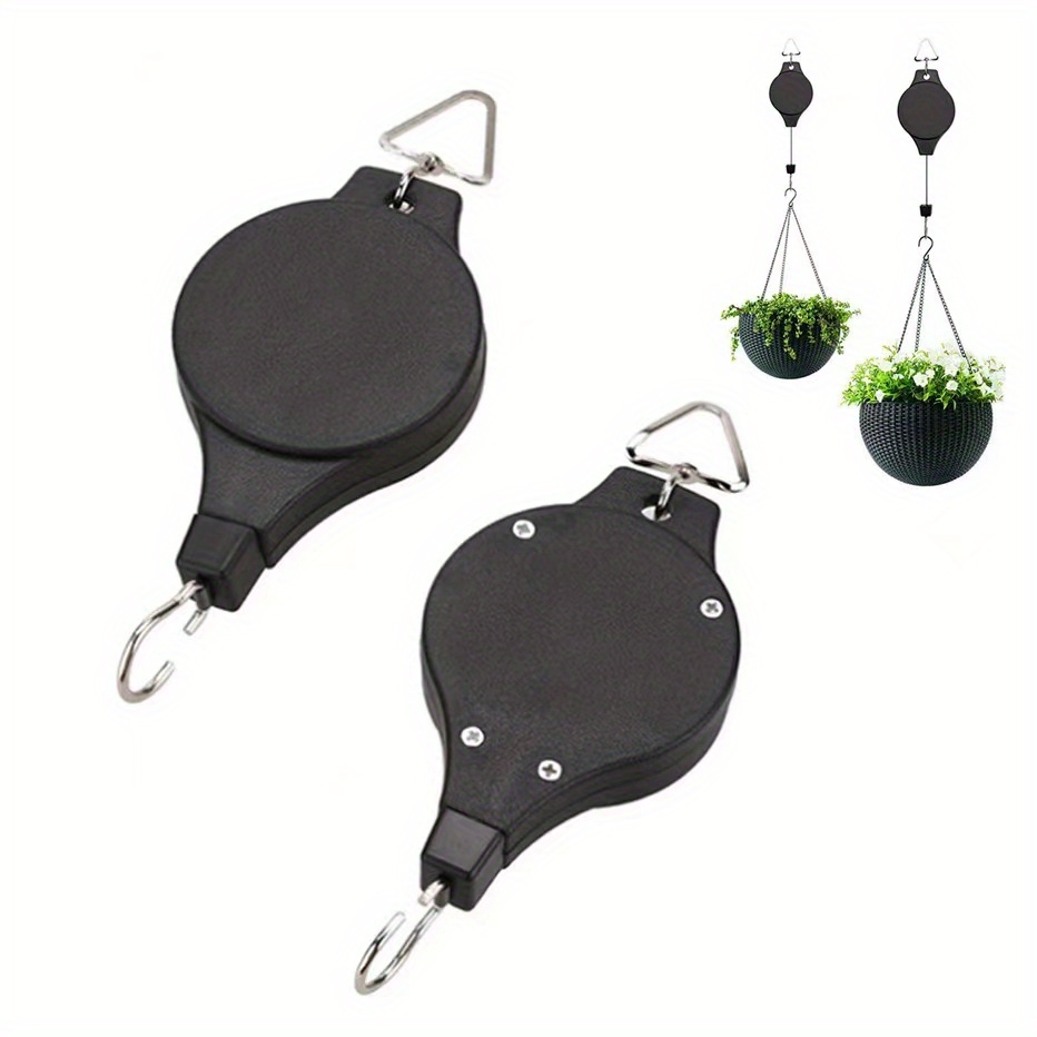 Plant Hook Pulley Retractable Plant Hanger Easy Reach Temu