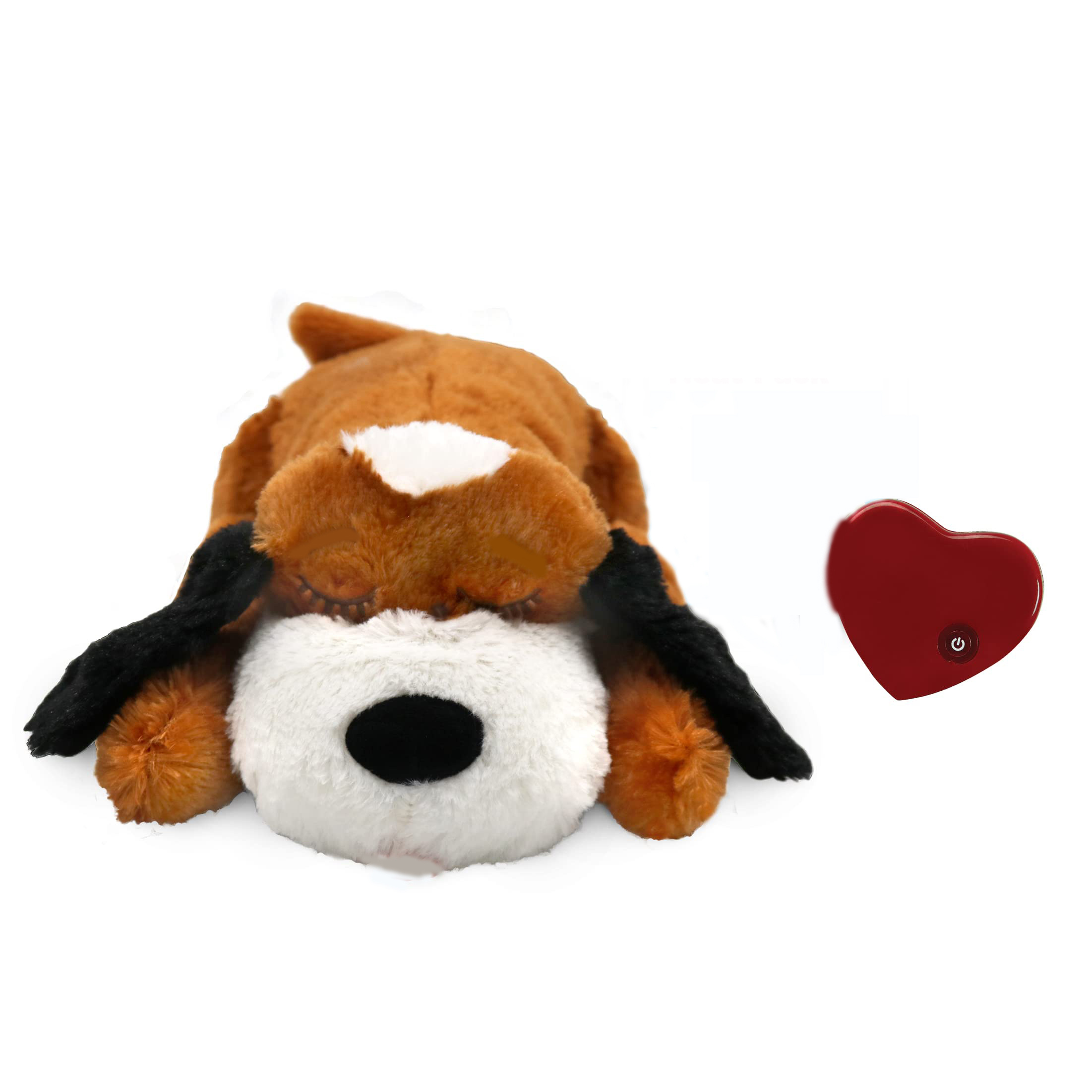 Dog Heartbeat Toy for Puppy Anxiety Relief, Heartbeat Stuffed Animal  Heartbeat Plush Toy for Small, Medium, and Large Dogs (Beige)