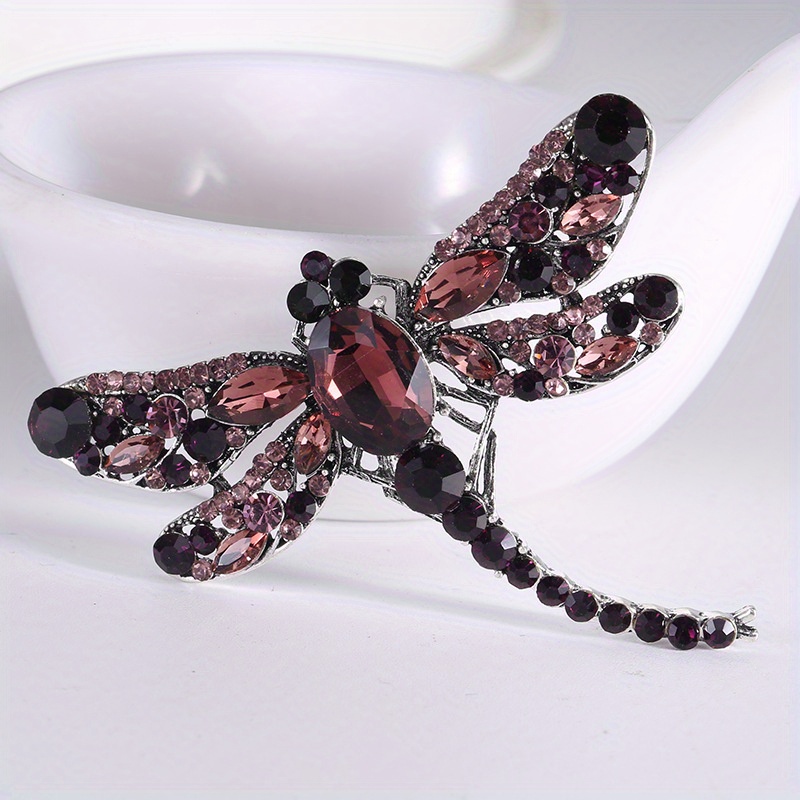 Insect Dragonfly Rhinestone Brooch for Clothing
