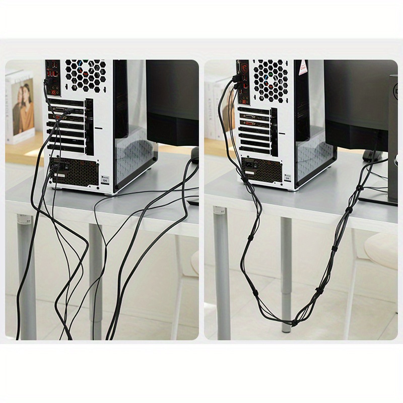 Data Cable Storage Artifact Magic Patch Tie Strap Computer Temu