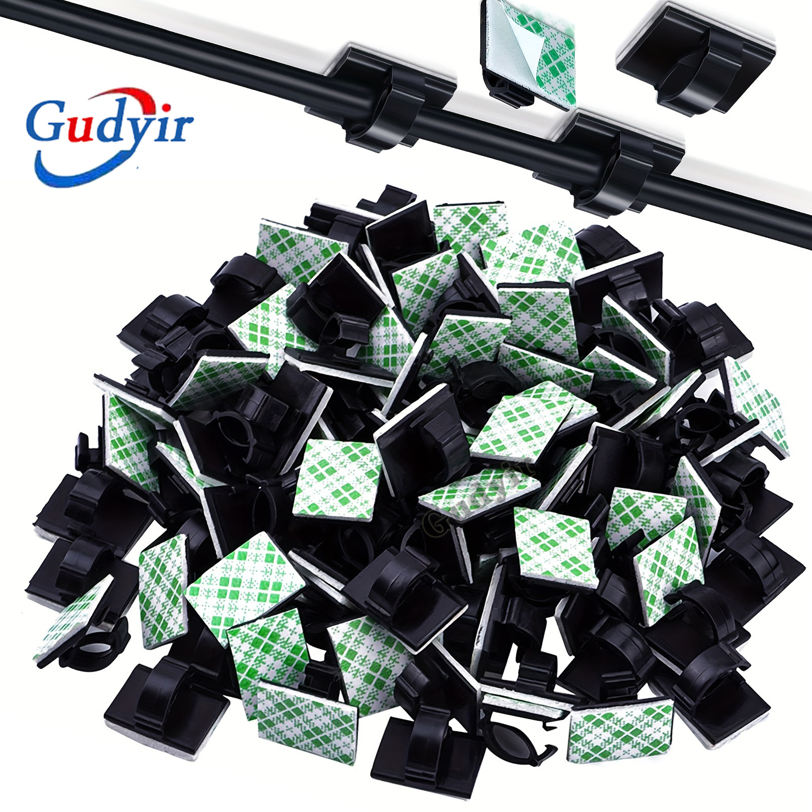 50pcs Adhesive Cable Clips, Wire Clips, Car Cable Organizer, Cable Holder,  Cable Wire Management, Cable Holder for Car, Office and Home（Included S