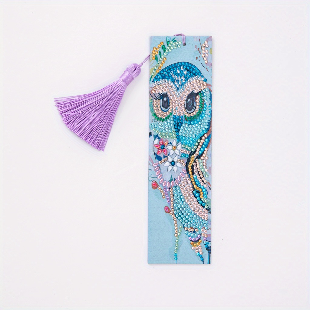 Artificial Diamond Painting Bookmarks Owl Animals Diy - Temu