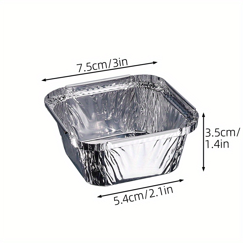 50pcs Rectangular Tin Foil Tray Tin Foil Boxes Thickened Bowl For Bbq Take  Out Commercial Baking Disposable Aluminum Foil Boxes - Industrial &  Commercial - Temu