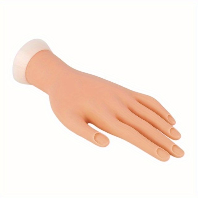 Realistic Silicone Practice Hands For Acrylic Nails Soft - Temu