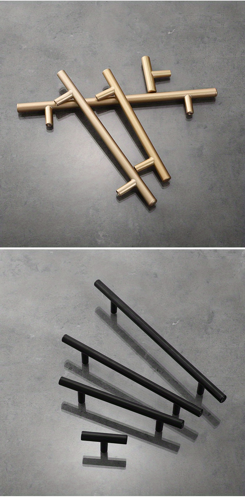 European Simple Black Door Handle Golden Aluminum Temu