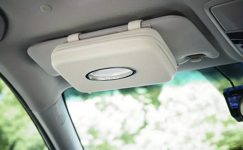 keep clean and organized with this visor tissue holder Product details 0