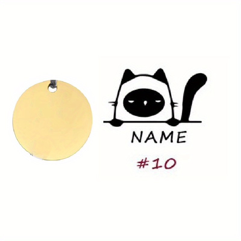 Personalized Metal Cat Tags Original Icon ID Tags for Cats Kitten  Customized Enamel Nameplate Pet Products