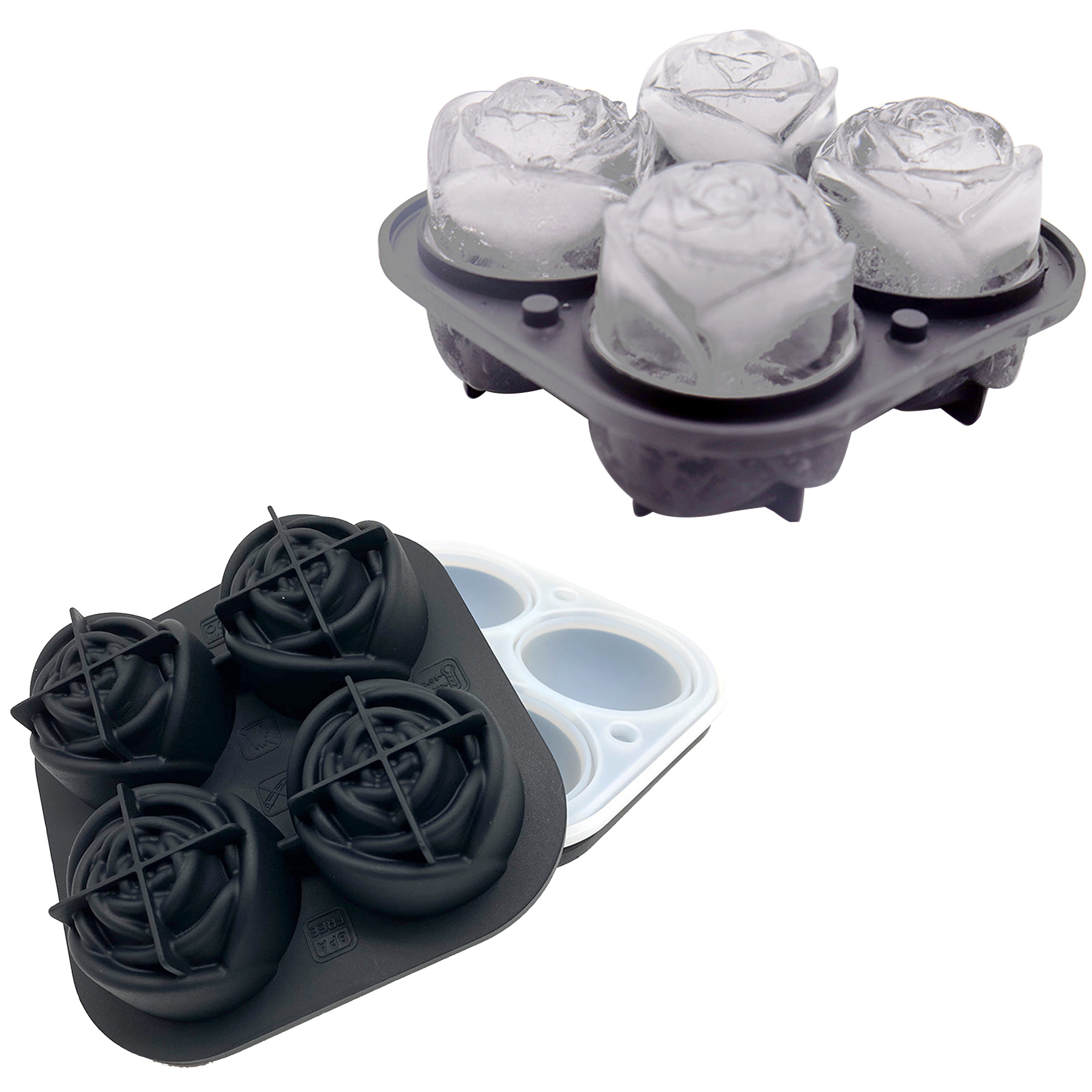 1pc Rose Flower Shape Ice Cube Mold - Perfect for Making Beautiful and  Delicious Ice Cream and Drinks