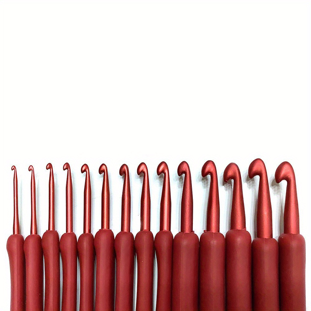 Knitting Tool Set Crochet Hooks Aluminum Crochet Hooks Red - Temu