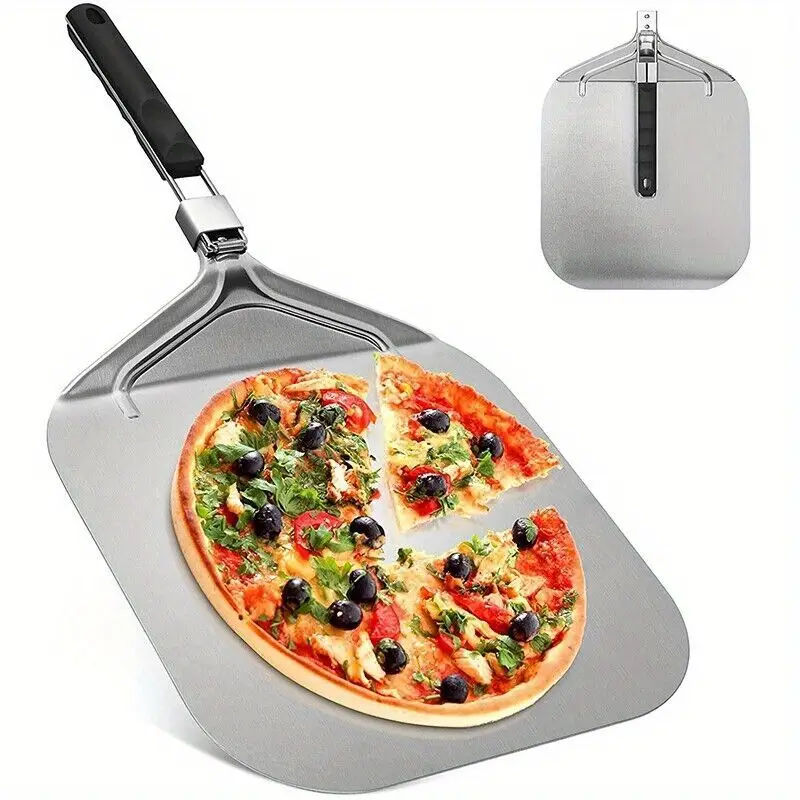 Pizza Spatula, Stainless Steel Pizza Paddle, Creative Pizza Scraper Paddle,  Super Pizza Accessories, Metal Pizza Peel With Folding Handle, Kitchen  Supplies, Baking Supplies, Kitchen Stuff - Temu