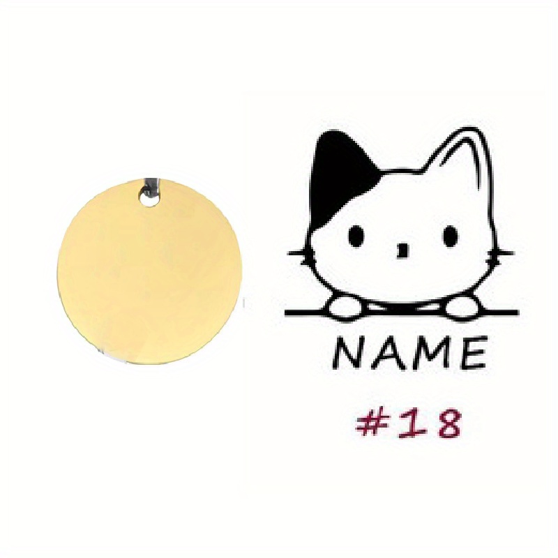 Personalized Metal Cat Tags Original Icon ID Tags for Cats Kitten  Customized Enamel Nameplate Pet Products