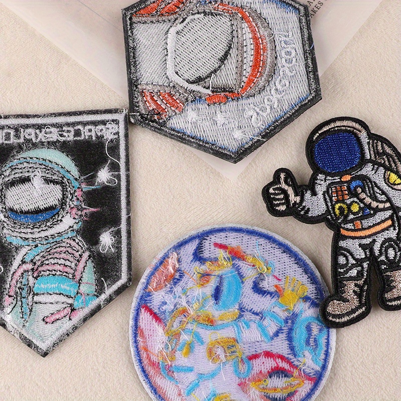 Parches bordados para planchar, insignias de astronauta espacial,  planchado, costura, apliques para mochilas, ropa, ropa, pegatina DIY