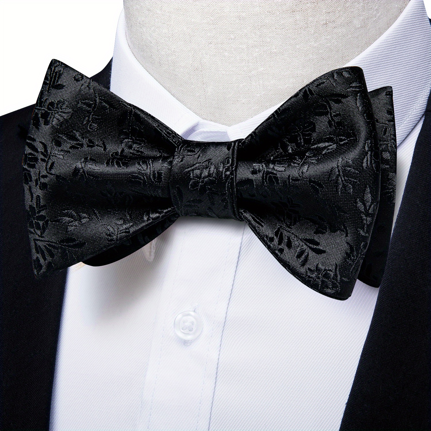 Mens Self Bow Tie Mens Paisley Silk Wedding Formal Casual Event