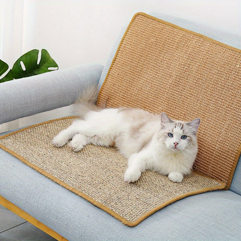 Cat Scratcher Mat Natural Sisal Cat Scratch Mats Scratching - Temu