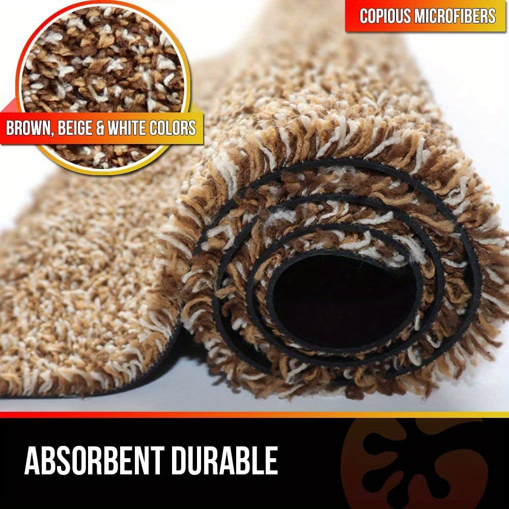 Doormat Super Absorbs Mud Mat Machine Washable Non-Slip Rubber
