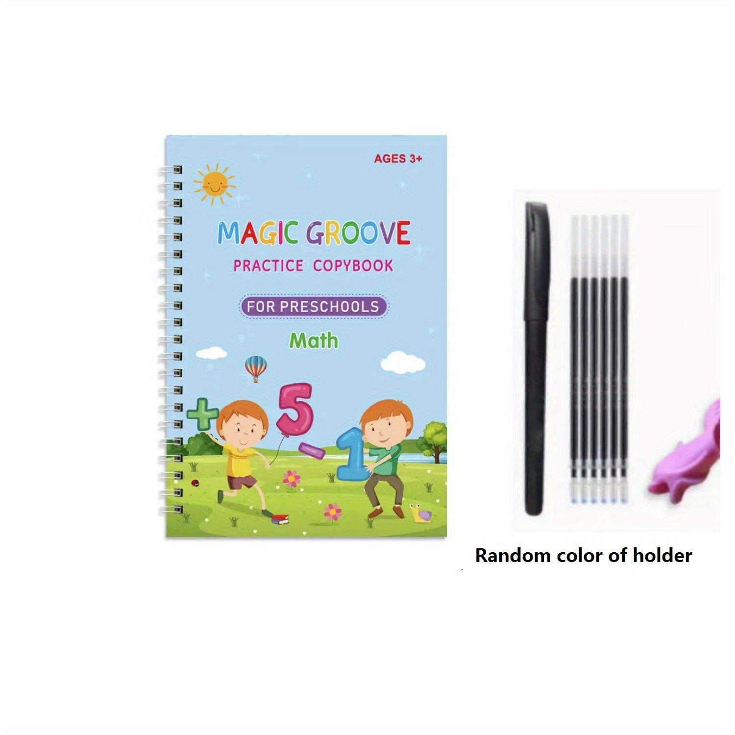 Grooved Writing Books for Kids,Magic Practice Copybook, Reusable