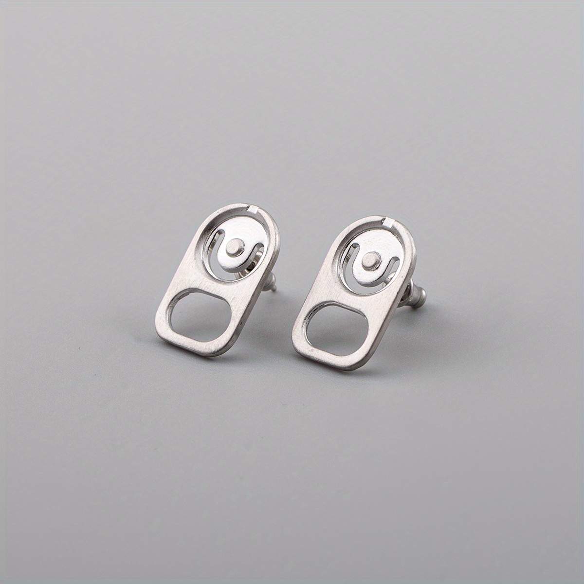 TEMU Pair Of Men's Geometric 304l Stainless Steel Ear Studs - Modern , Minimalist Style, Durable & Comfortable For Casual Attire, Casual Or Formal