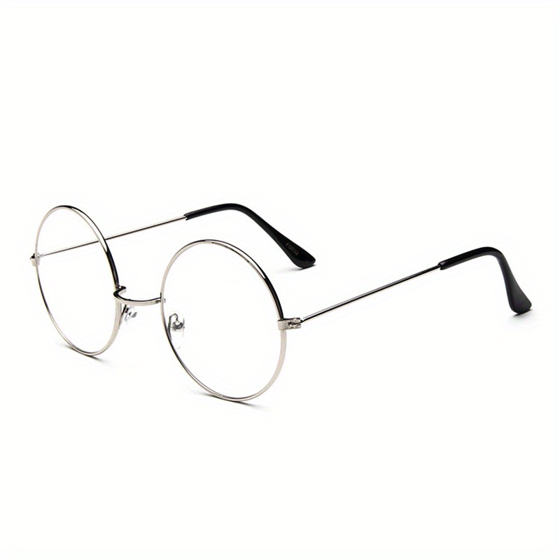 1pc Classic Retro Large Frame Round Glasses Frame Performance Props ...