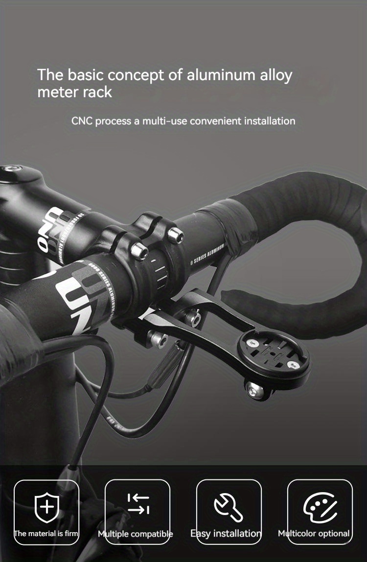 Support d'ordinateur de vélo Support d'ordinateur de vélo en fibre de  carbone pour support de montage 6d 5d Guidon pour