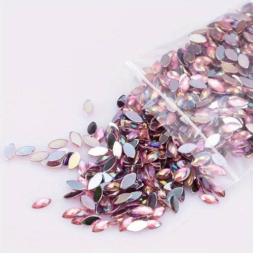 500pcs vibrant ab colorful flatback rhinestones 4x8 3x6mm sparkling acrylic stones for diy nail art sewing crafts multicolor pack rhinestones for crafts