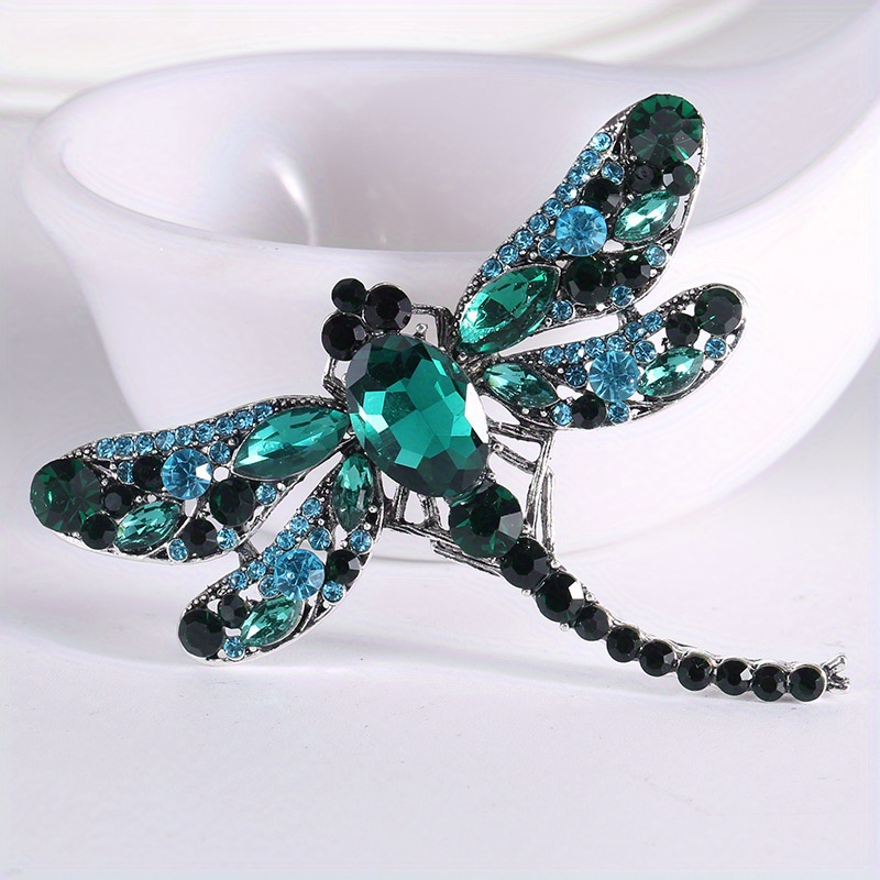 Insect Dragonfly Rhinestone Brooch for Clothing